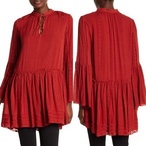 Vintage Havana rosewood embroidered peasant dress